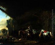 In Front of the Inn - Philips Wouwerman