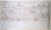 Billingsgate to Tower Wharf, from The Panorama of London, c.1544 - Anthonis van den Wyngaerde