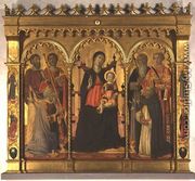 Madonna and Child Enthroned with Saints - Lorenzo Di Pietro Vecchietta