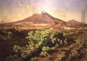 A Small Volcano in Mexican Countryside, 1887 - Jose Maria Velasco