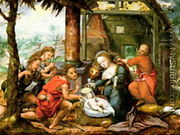 Adoration of the Shepherds - (attr. to) Verbeeck or Verbeecq, Franz