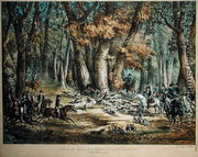 Hunting Deer in the Forest at Compiegne, 27th April 1818 - Carle Vernet