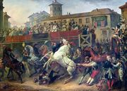 Scene of an unmounted horse race in Rome - Carle Vernet