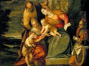 The Holy Family with St. Elizabeth and John the Baptist - Paolo Veronese (Caliari)