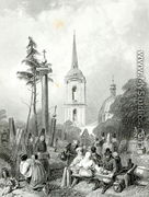 Cemetery of the Smolensko Church, engraved by E.Smith, 1845 - Alfred Vickers