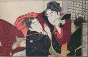 A scene from the Poem of the Pillow, published 1788 - Kitagawa Utamaro