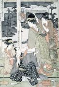 Scene 12, Comparison of celebrated beauties and the loyal league, c.1797 - Kitagawa Utamaro