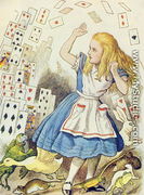The Shower of Cards, illustration from Alice in Wonderland by Lewis Carroll 1832-98 - John Tenniel