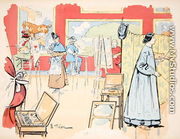 Ladies attending a painting class, 1902 - E. Thelem
