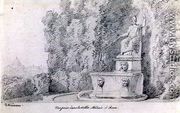 View of a Fountain in the Garden of the Villa Medici, Rome, c.1815-20 - Claude Thienon