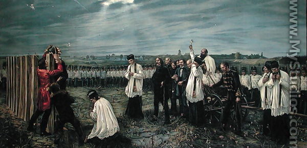 Execution of Hungarian Officers by the Austrians at Arad, Hungary on 6th October 1849, 1893 - Janos Thorma
