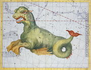 Constellation of Cetus the Whale, from Atlas Coelestis by John Flamsteed 1646-1719, pub. in 1729 - Sir James Thornhill