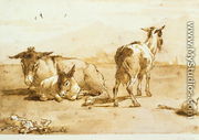 PD.32-1959 Two Donkeys and a Goat in a Landscape - Giovanni Domenico Tiepolo