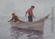 Boys fishing off Newlyn, 1920 - Henry Scott Tuke