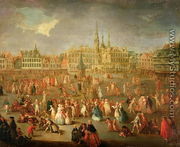 The Grand Place during Mardi Gras, Cambrai, 1765 - Gabriel Jacques de Saint-Anton