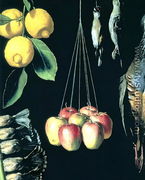 Still life with dead birds, fruit and vegetables, detail, 1602 - Juan Sanchez Cotan