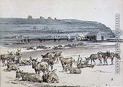 Donkeys on the Golf Course, illustration from Graphic magazine, pub. c.1870 2 - Henry Sandercock