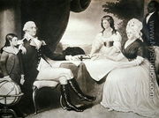 George Washington 1732-99 with his family and black servant - Edward Savage