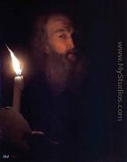 Man with a Candle  - Godfried Schalcken