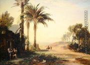 The Departure of the Man to Jericho Morning c.1856 - Johann Wilhelm Schirmer