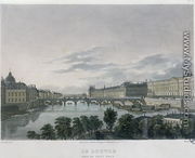 The Pont or Passerelle des Arts, Paris, 1832  - (after) Schmidt, Bernhard
