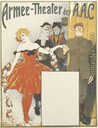 German advertisement for military theatre performances in occupied France, printed by Paul Even, Metz, 1914/1918  - Fritz Schoen