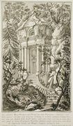 Temple in a garden, engraved by Jacob Andreas Fridrich 1714-79 - (after) Schubler, Johann Jacob