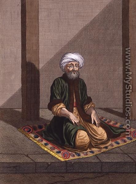 Turkish Man, praying, 18th century - Gerard Jean Baptiste Scotin