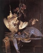 Still Life With Hunting Equipment And Dead Birds - Willem Van Aelst