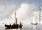 Small Craft In A Calm Off The Dutch Coast - Willem van de, the Younger Velde