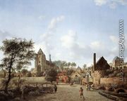 Approach to the Town of Veere c. 1665 - Jan Van Der Heyden