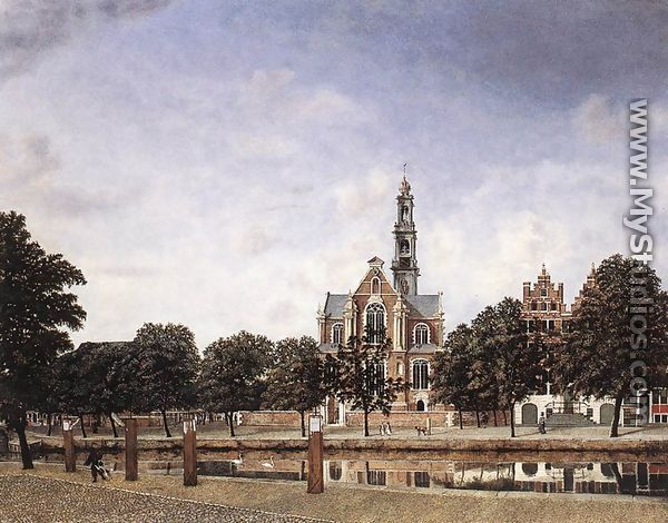 View of the Westerkerk, Amsterdam c. 1660 - Jan Van Der Heyden