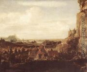 A River Valley with a Group of Houses c. 1625 - Hercules Seghers