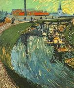 Canal With Women Washing - Vincent Van Gogh