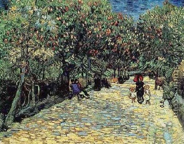Red Chestnuts In The Public Park At Arles - Vincent Van Gogh