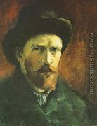 Self Portrait With Dark Felt Hat - Vincent Van Gogh