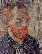 Self Portrait With A Japanese Print - Vincent Van Gogh