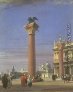 View Of The Piazzetta Near The Square Of St Mark Venice - Richard Parkes Bonington