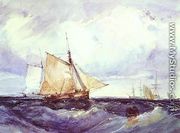 Cutter And Other Shipping In A Breeze - Richard Parkes Bonington