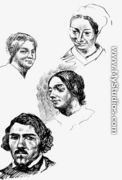 Page Of A Sketchbook - Eugene Delacroix