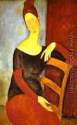 Portrait Of Jeanne Hebuterne   Common Law Wife Of Amedeo Modigliani Ii - Amedeo Modigliani