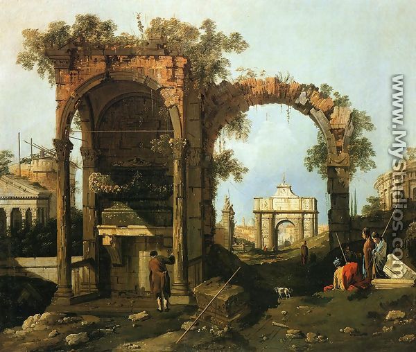 Capriccio  Ruins and Classic Buildings 1730s - (Giovanni Antonio Canal) Canaletto