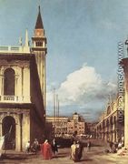 The Piazzetta  Looking Toward The Clock Tower - (Giovanni Antonio Canal) Canaletto