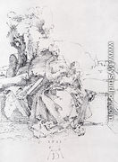 The Madonna And Child On A Grassy Bank - Albrecht Durer