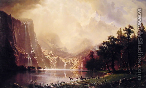 Among The Sierra Nevada Mountains  California - Albert Bierstadt