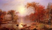 Indian Summer   Hudson River - Albert Bierstadt