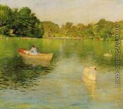 On The Lake  Central Park - William Merritt Chase