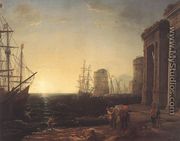 Harbour Scene at Sunset 1643 - Claude Lorrain (Gellee)