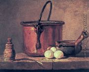 Still Life With Copper Cauldron And Eggs - Jean-Baptiste-Simeon Chardin