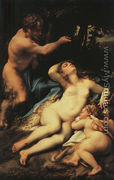 Venus and Cupid with a Satyr 1528 - Correggio (Antonio Allegri)